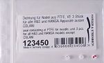 Harder Steenbeck 123450 - Uszczelki teflonowe iglicy do H&S i Hansa 3 szt.